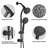 7-Setting Drill-Free Stainless Steel Slide Bar Combo - Dual Shower Head Spa System (Rough-in Valve)-112346259