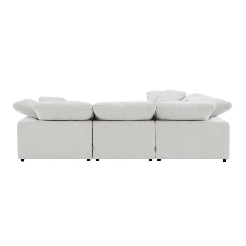 Canapé modulaire 6 pièces Naveen, 23.05" H x 44.96" W x 165.91" D, Right Hand Facing