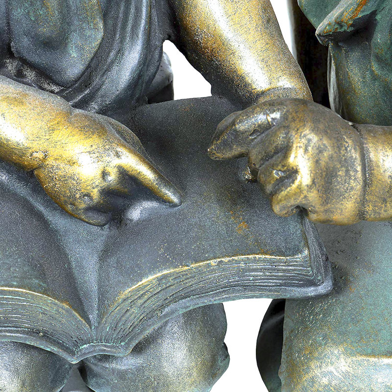 Statue Kapitz fille et garçon lisant