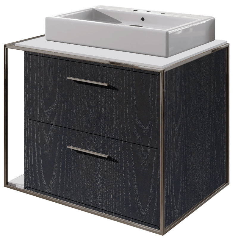 Aquagrande 18.5'' L Bathroom Sink, 3 Hole - 8" Centers