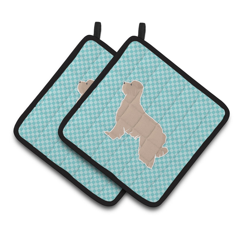 Cuisinier poignée de damier east urban home, Bleu