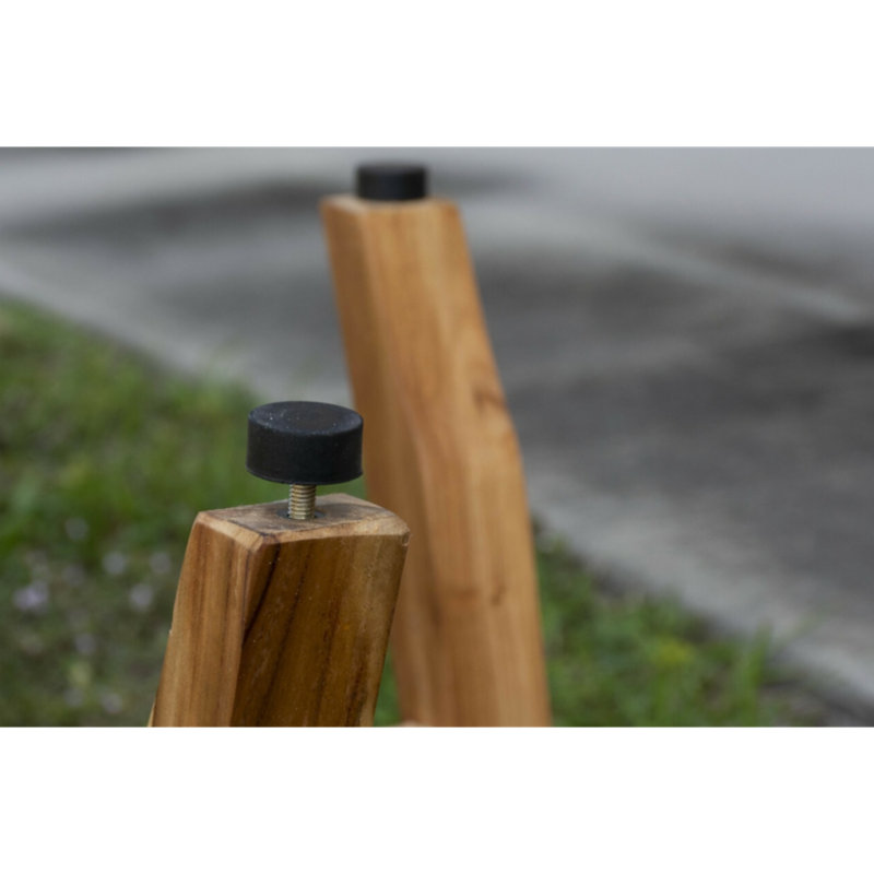 Banc de douche en bois massif Damietta, Brun naturel, H 18 po x l 12 po x P 18 po
