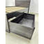 Lit simple avec rangement et 1 table de chevet gris foncé Robin