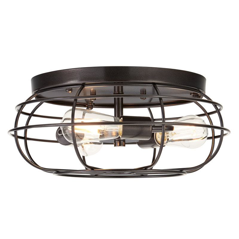 Sievers Flush Mount, Black, Gold