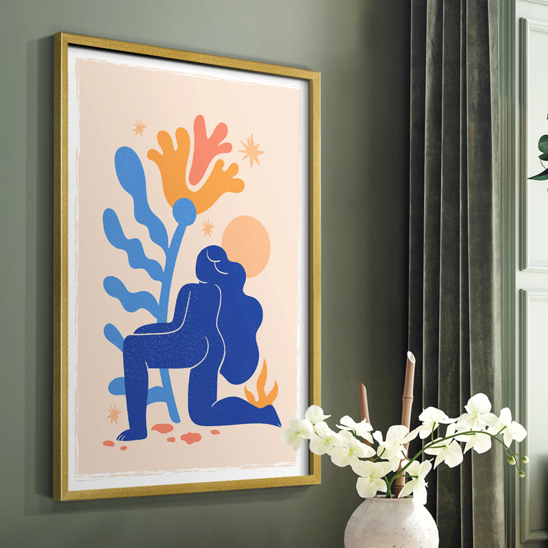Matisse CECLXIV, reproduction encadrée - bois massif, Or, H 14 po x l 11 po