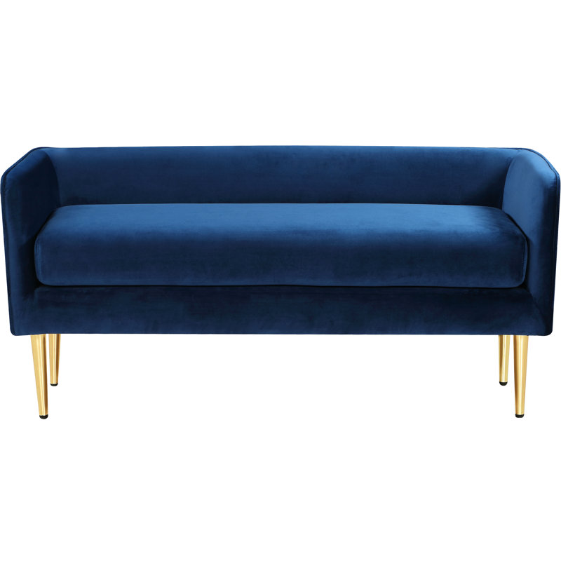Banc rembourré Audrey Manuel, Velours marine