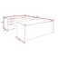 Bureau en U avec double caisson à tiroir Nevjana-130116046