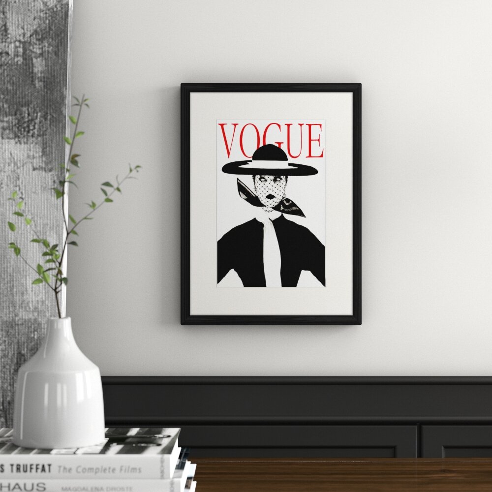 Gerahmtes Poster Vogue-Cover, Grafikdruck