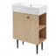 Meuble-lavabo 21,6 po avec lavabo simple en céramique, rangement sur le côté droit-291825247