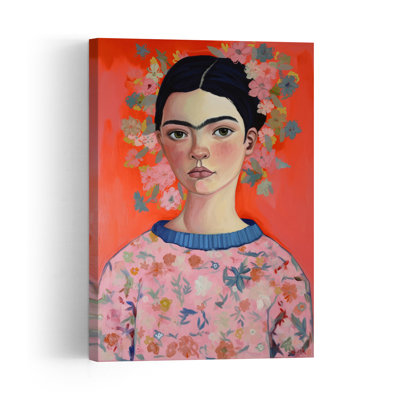 Floral Portrait Aura Modern Vintage Flower Wall Art Print