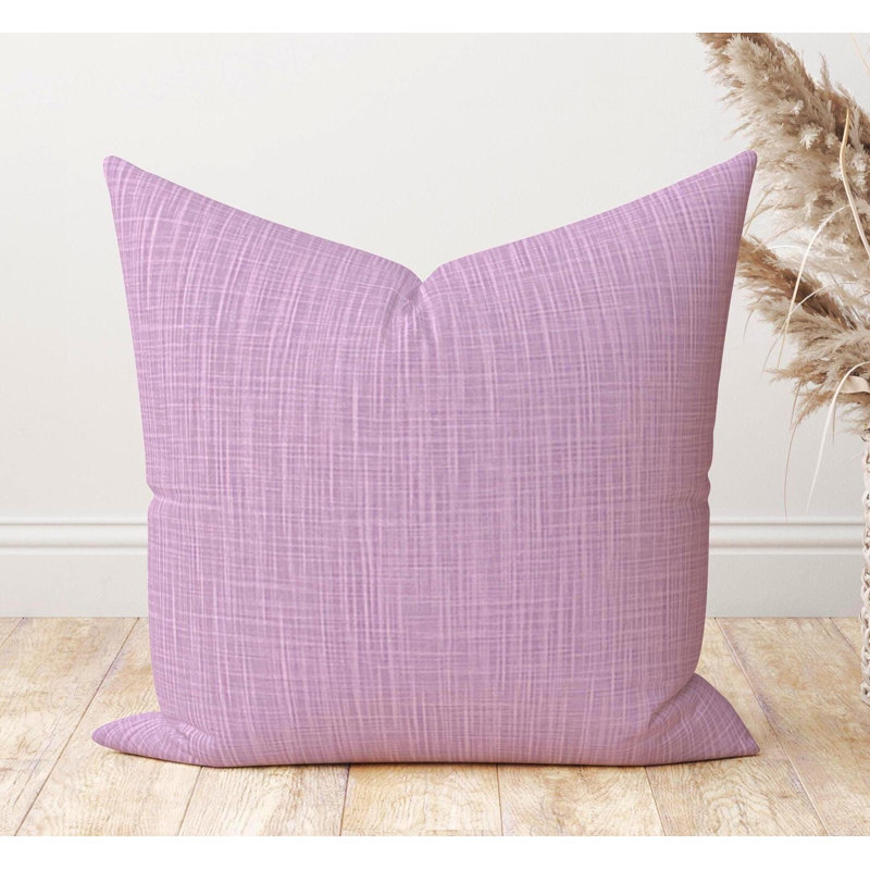 Housse de coussin en coton lavande mauve, Square 21"