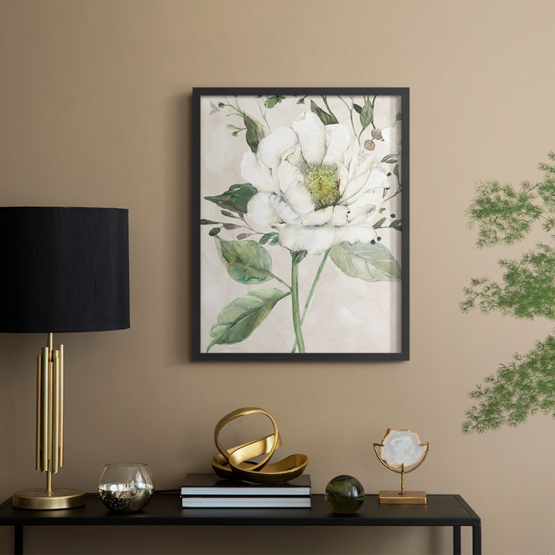 «Garden Elegance I», reproduction encadrée - bois massif, Noir, noir, noir, noir, H 11 po x l 9 po