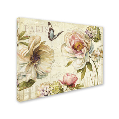 'Marche de Fleurs IV' Painting Print on Wrapped Canvas
