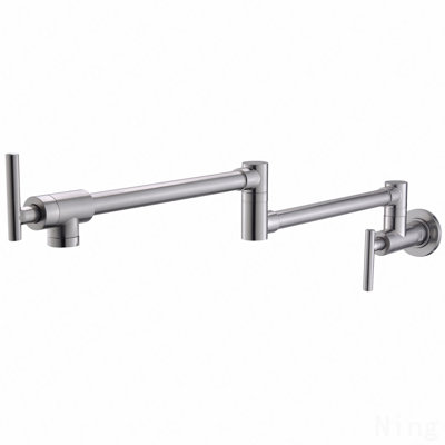 Robinet remplisseur mural 304, robinet de cuisine pliant avec bras articulés doubles articulés pour machine à café