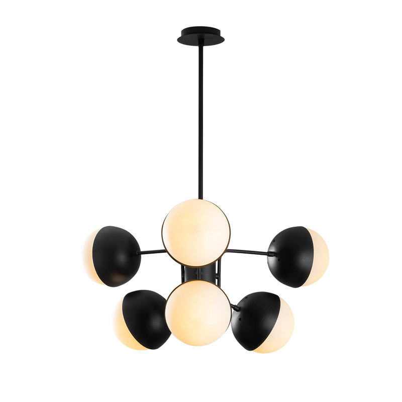 Belue 6 - Light Unique/Statement Chandelier, Black, Black/White