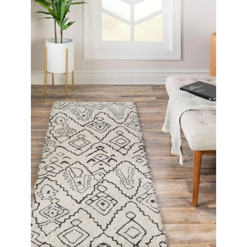 Tapis ivoire Aurelia, Tapis de couloir 2 pi 3 po x 7 pi 6 po