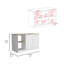 Îlot de cuisine, quatre tablettes ouvertes, deux armoires - chêne clair / blanc-35354836