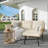 Patio Furniture Set Conversation Rattan Set With L-Shaped Lounge Seat With Soft Pillow Cushion