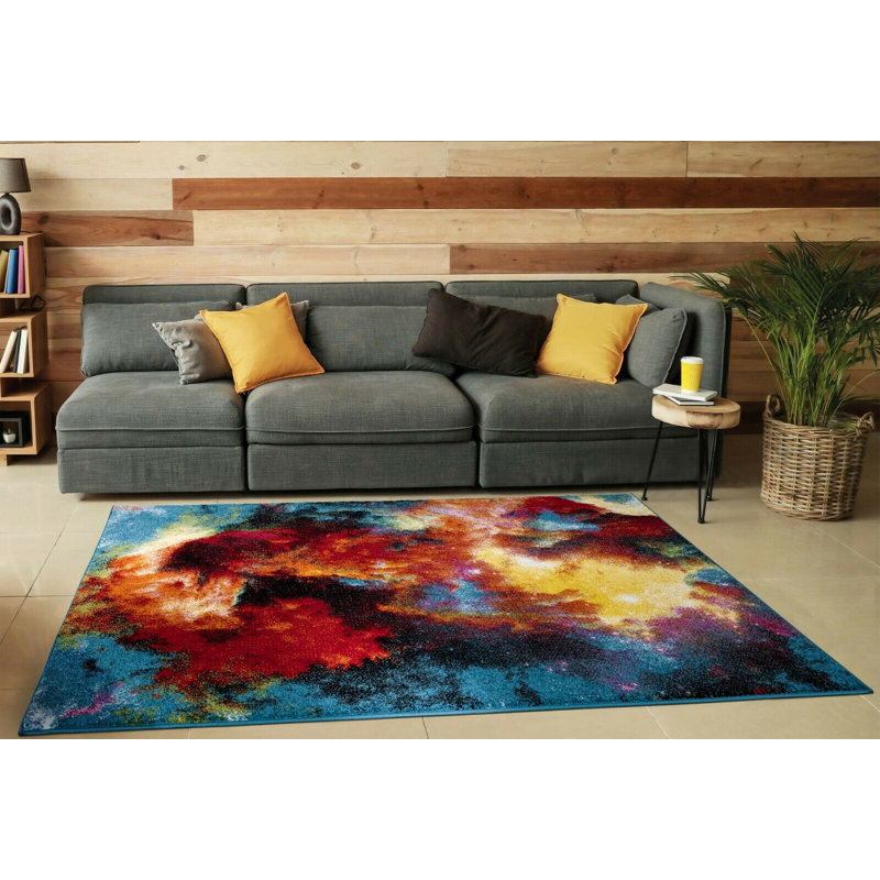 Abstract Hand Woven Area Rug, Rectangle 200cm x 290cm