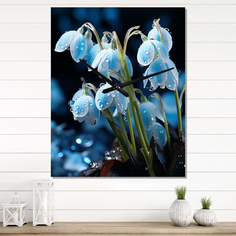 Dannya - Snowdrops Très horloges murales, Grand