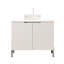 Meuble-lavabo moderne avec rangement, armoire en MDF durable et lavabo en verre pour la salle de bain