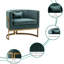 Fauteuil demi-tonneau en velours 31,1 po Rapicka