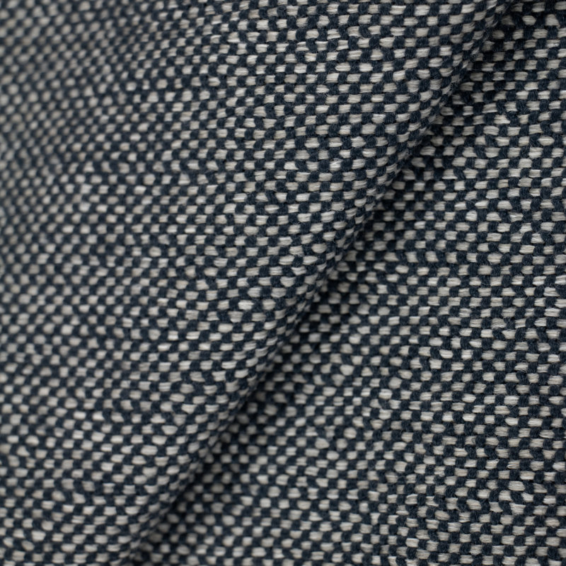 Repose-pieds rembourré Orlando, Sustain Milsap en tweed bleu marine