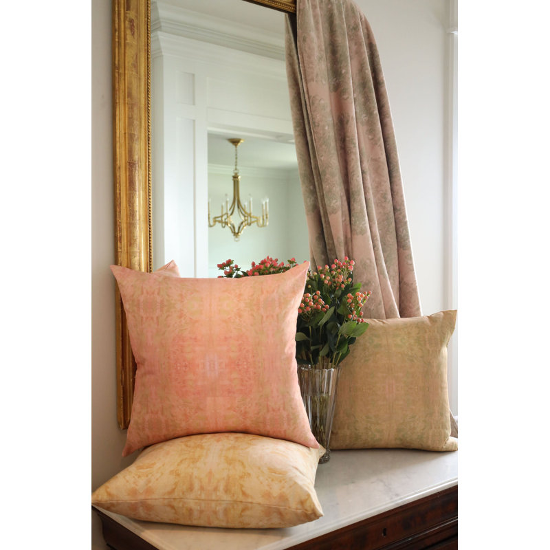 The Gardens Pillow Cover & Insert, 22"H x 22"W, Zinnia Abstract, Square