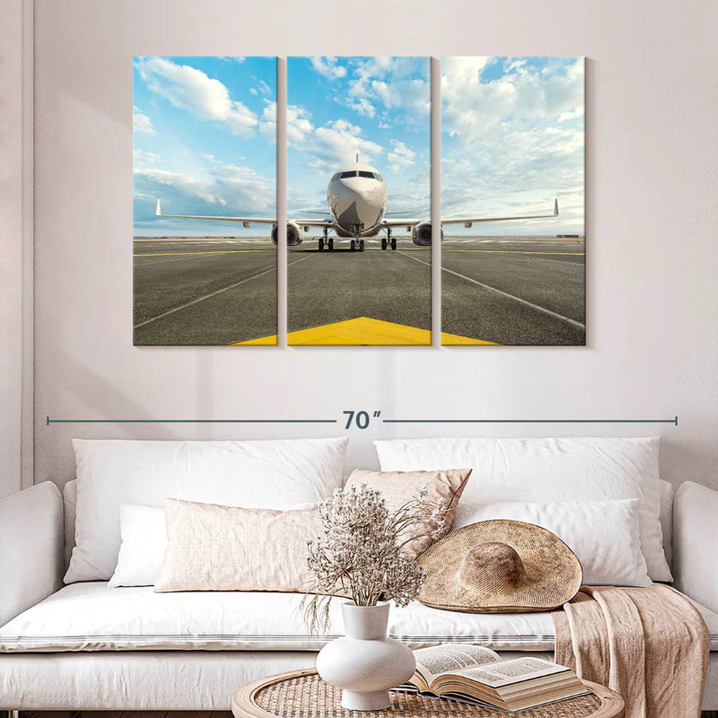 Mehar Airplane On Standby, 32" H x 50" W