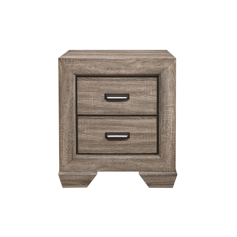 Ensemble de chambre à coucher en faux bois 3 et 2 Evynn Ange, Beige, Grand