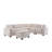 Modern U-Shaped 6-Seat Modular Sectional Sofa With 1 Ottoman & 3 Toss Pillows-1363234022
