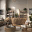 Meuble télé moderne avec rangement, brun caramel-129024971