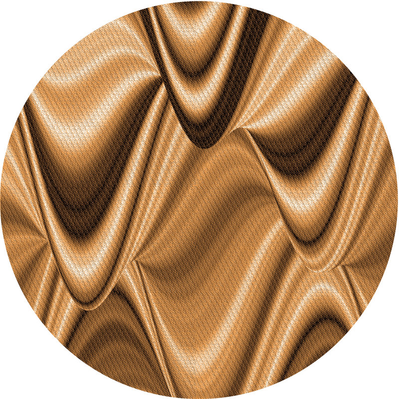 Tapis brun abstrait, Rond 5 pi