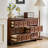 Dark-brown Solid + Manufactured Wood Accent Cabinet