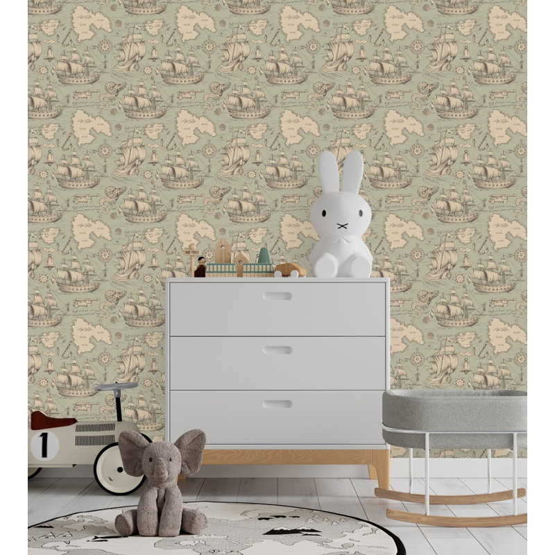 Panneau de papier peint Keteria, L 2,08 pi x L 10,42 pi, Papier