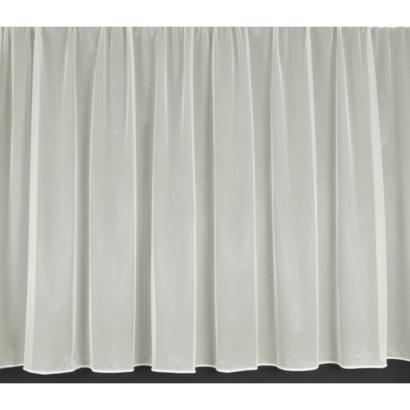 Wymore Sheer Slot Top Curtain Panel, 200 x 114 cm, Cream
