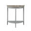 Table d'appoint en bois demi-lune avec 1 tablette inférieure-104901024