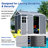 8x6 Ft Gray Plastic Garden Tool Storage, Lockable Shed For Various Equipment, All - Weather Outdoor Shelter With Waterproof And Rust Design, Simple Assembly Steps Utility Storage In Gray, Items,