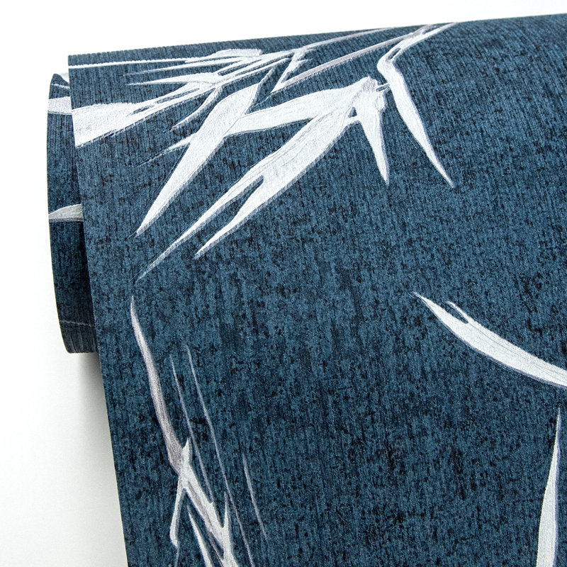 Rouleau de papier peint L 33 pi x l 21 po Tamara, Bleu / blanc