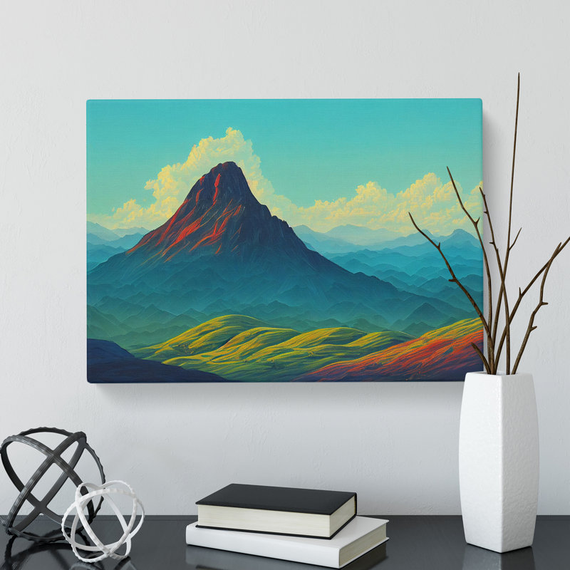 Urban Mountain Landscape - Wrapped Canvas Print, 35cm H x 50cm W x 3cm D