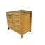 Meuble-lavabo en chêne avec lavabo et trou de robinet 42 po, 2 armoires de rangement à 5 portes, comptoirs, céramique, silencieux, fabrication en contreplaqué de bois massif, 2 portes, 5 tiroirs, lavabo en céramique, tiroirs, peint à l'eau