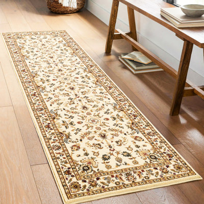 Tapis crème crème, 2 pi 7 po X 3 po, le polypropylène apporte une touche d'élégance et de charme