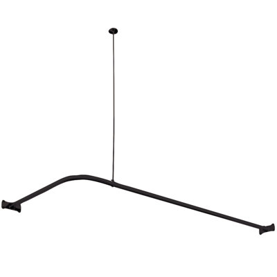Kingston Brass Vintage 63-Inch L-Shaped Shower Curtain Rod