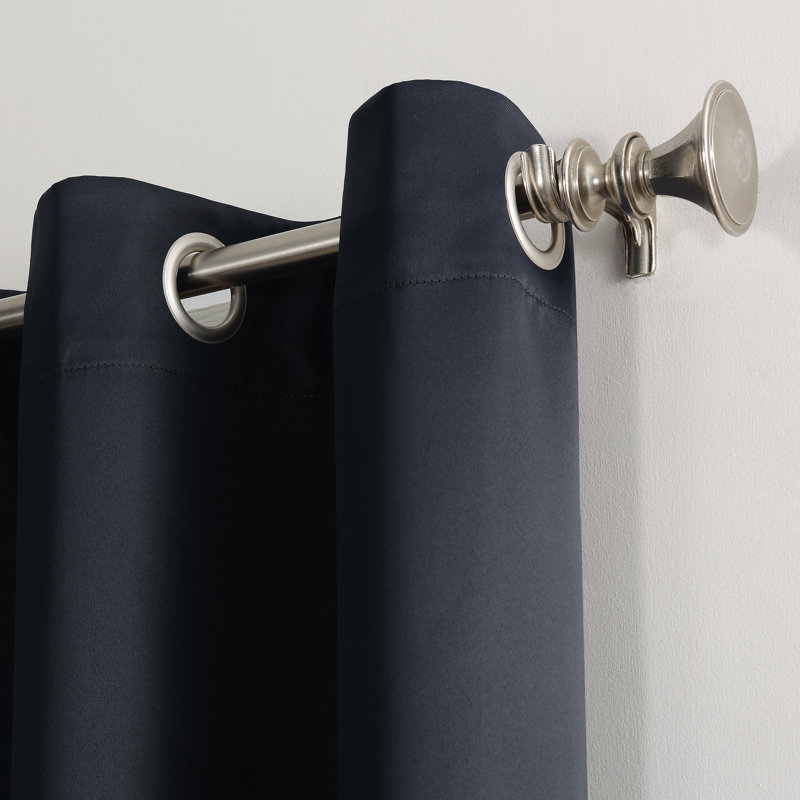 Burrier Wayfair Basics Blackout Grommet Curtain Panel, Navy, 54" W x 84" L