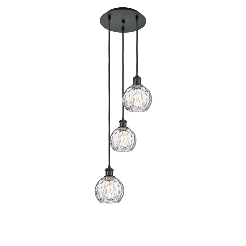 Cindi 3 - Light Cluster Pendant, 18" H x 12.75" W x 12.75" D, Matte Black