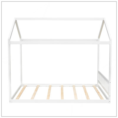 Queen Size Wooden House Bed With Headboard