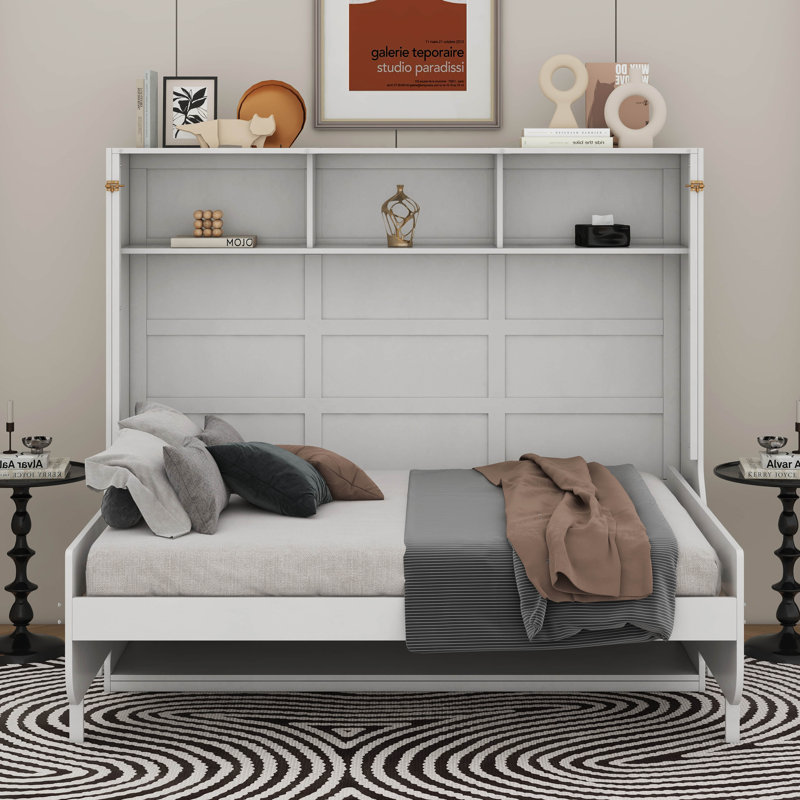 Lit escamotable double avec bureau