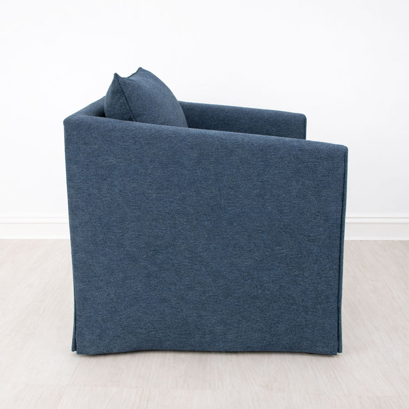 Austin Accent Chair, Navy Blue Velvet
