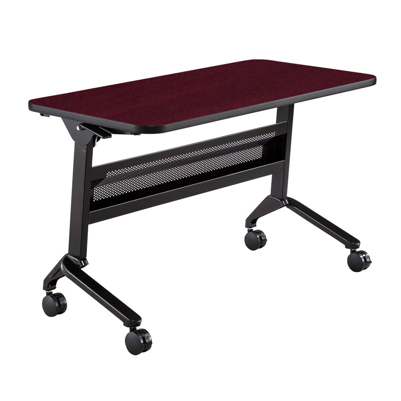 Table de formation Flip-N-Go rectangulaire, LPL, Acajou royal, Argent argent, H 29 po x L 48 po x l 24 po