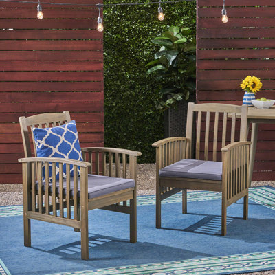 Ensemble de 2 chaises d'extérieur Farmhouse